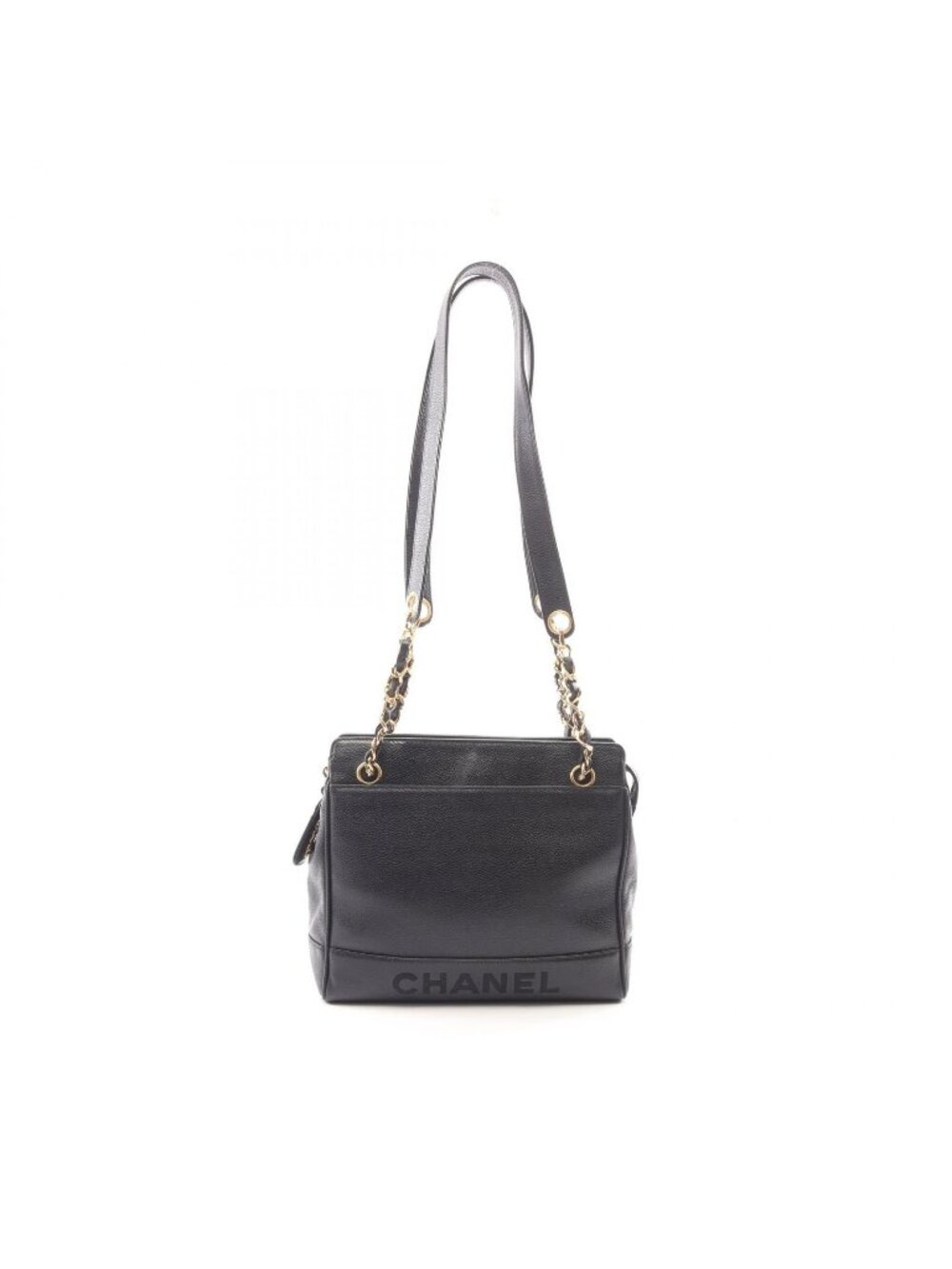 Chanel Tote Logo Black Calf
